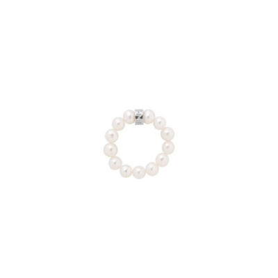 Jewelry MIMI | Elastic Ring White Pearls 5Mm