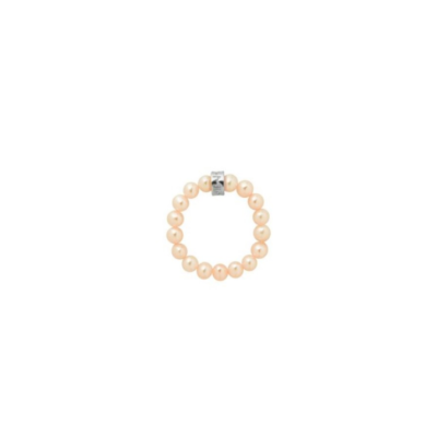 Jewelry MIMI | Elastic Ring Rose Pearls 4Mm