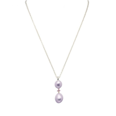 Jewelry MIMI | Pendant Blanche Violet Pearls