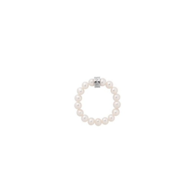 Jewelry MIMI | Elastic Ring White Pearls 4Mm